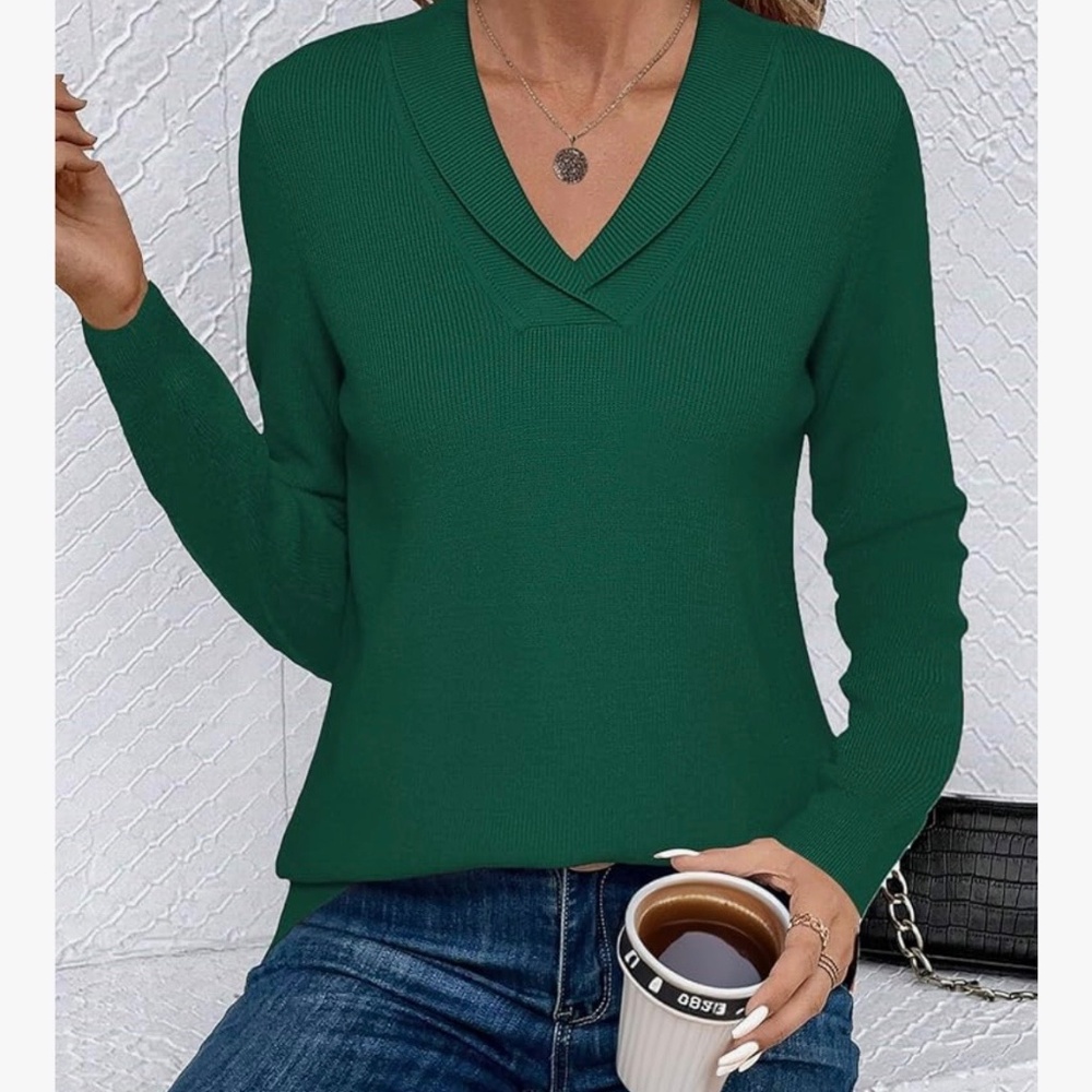 Zeagoo green sweater Size L